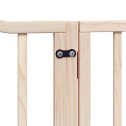 Walplus Wood Dog Gate With Door Foldable 4 Panels 320 Cm Poplar Wood - thumbnail 8