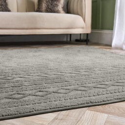 OHS Cable Knit Rug Non Slip Jacquard Floor Carpet Hallway Runner - thumbnail 2