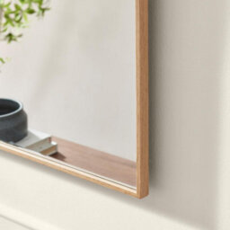 Furniturebox Uk Inga Oak Wood Long Rectangle 120X80Cm Wall Mirror - thumbnail 5