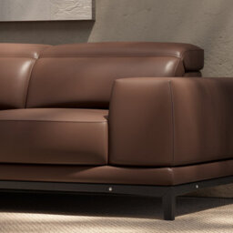Valencia Valletta Top Grain Leather L Shape With Left Chaise Sofa Dark Brown Kiln-Dried Wood Adjustable Headrest - thumbnail 7