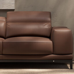 Valencia Valletta Top Grain Leather L Shape With Left Chaise Sofa Dark Brown Kiln-Dried Wood Adjustable Headrest - thumbnail 5