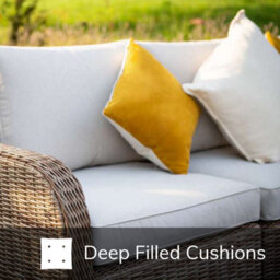 Primrose Living Peony Luxury Rattan 3 Seater Garden Sofa In Pebble - thumbnail 3