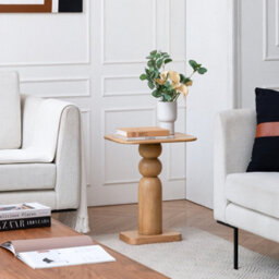 MH London Vita Solid Wood Side Table Living Room Wooden Side Table Bedside Blonde Natural Side Table