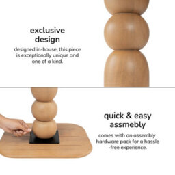 MH London Vita Solid Wood Side Table Living Room Wooden Side Table Bedside Blonde Natural Side Table - thumbnail 5