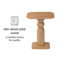 MH London Vita Solid Wood Side Table Living Room Wooden Side Table Bedside Blonde Natural Side Table - thumbnail 6