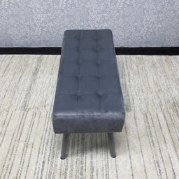 Kosy Koala Grey Velvet Padded Dining Bench With Metal Legs 90 Cm Length, Dining Room Furniture - thumbnail 7