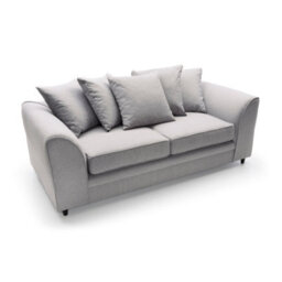 Abakus Direct Darcy 3 Seater Sofa In Light Grey Linen Fabric - thumbnail 4