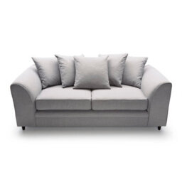 Abakus Direct Darcy 3 Seater Sofa In Light Grey Linen Fabric - thumbnail 5