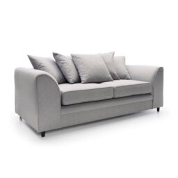 Abakus Direct Darcy 3 Seater Sofa In Light Grey Linen Fabric - thumbnail 2
