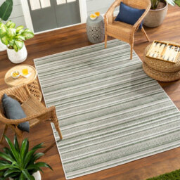 Livabliss Eagean-Global Green Ivory Off-White In- & Outdoor Rug 160 X 230 Cm Easy Care, Non Shedding - thumbnail 2