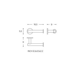 Cosmic Paper Holder Without Cover Chrome Architect Sp - thumbnail 6