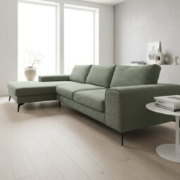 Abakus Direct Venice Chenille Corner Sofa In Sage Green Left Facing With Deep Seats And Extra-Wide Padded Arms - thumbnail 7