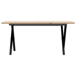 Berkfield Coffee Table X-Frame 100X50X45 Cm Solid Wood Pine And Steel - thumbnail 4