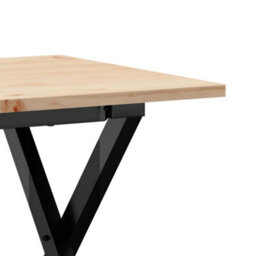 Berkfield Coffee Table X-Frame 100X50X45 Cm Solid Wood Pine And Steel - thumbnail 7