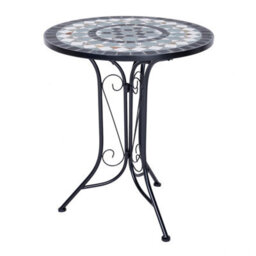 Charles Bentley 3 Piece Wrought Iron Mosaic Bistro Set Table And 2 Chairs - thumbnail 5