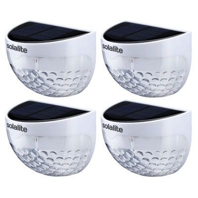 Taylor & Brown 4 Pack White 6 Led Solar Security Lights, Waterproof Outdoor Wireless Sensor For Garden, Patio, Fence, Yard - image 1