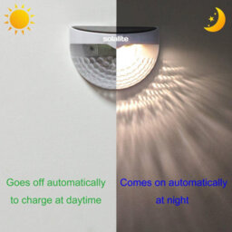 Taylor & Brown 4 Pack White 6 Led Solar Security Lights, Waterproof Outdoor Wireless Sensor For Garden, Patio, Fence, Yard - thumbnail 6