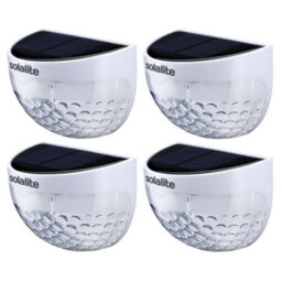 Taylor & Brown 4 Pack White 6 Led Solar Security Lights, Waterproof Outdoor Wireless Sensor For Garden, Patio, Fence, Yard