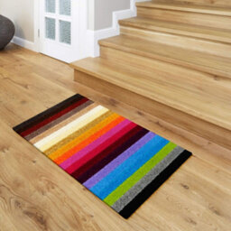 The Rugs Alya Collection Washable Rugs & Runners Striped Design In Multicolour   117M - thumbnail 6