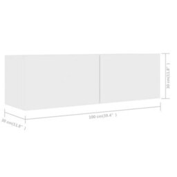 Berkfield 6 Piece Tv Cabinet Set White Engineered Wood - thumbnail 6