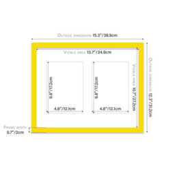 14X11 Inch 2 Opening Photo Collage Frame, Display Two 7X5 Inch Photos, Multi Aperture Family Picture Frame, Yellow - thumbnail 4