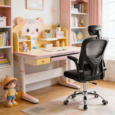 Mesh Office Chair Ergonomic 360 Swivel Lift Computer Desk - image 1