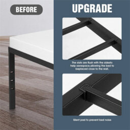 Strong Single Double King Bed 3Ft Metal Bed Frame Bedroom Furniture - thumbnail 8