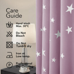 Deconovo Super Soft Star Foil Printed Thermal Insulated Eyelet Blackout Curtains For Living Room 46 X 90 Inch Baby Pink 2 Panels - thumbnail 2