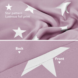 Deconovo Super Soft Star Foil Printed Thermal Insulated Eyelet Blackout Curtains For Living Room 46 X 90 Inch Baby Pink 2 Panels - thumbnail 5