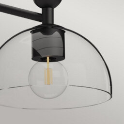 Luminosa Lighting Elstead Alora Mood Jude Multi Arm Pendant Ceiling Light Contemporary Matt Black 3X E27 - thumbnail 4