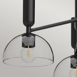 Luminosa Lighting Elstead Alora Mood Jude Multi Arm Pendant Ceiling Light Contemporary Matt Black 3X E27 - thumbnail 2