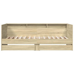 Berkfield Daybed With Drawers Without Mattress Sonoma Oak 100X200 Cm - thumbnail 4