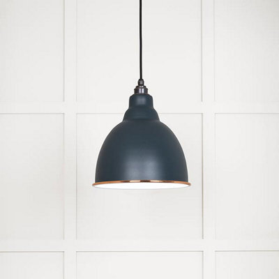 From the Anvil White Gloss Brindley Pendant In Soot - image 1