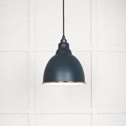 From the Anvil White Gloss Brindley Pendant In Soot - thumbnail 1