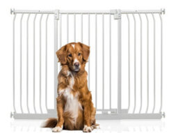 Bettacare Extra Tall Elite Dog Gate, 143Cm - 152Cm, Matt White, Extra Tall 96.8Cm In Height, Pressure Fit Pet Gate - thumbnail 1