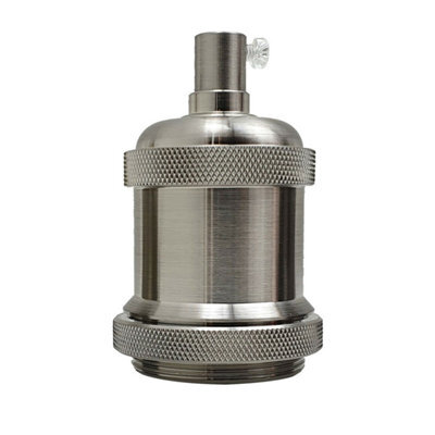 Vintage E27 Lamp Holder Retro Metal Edison Bulb Socket Ip20, Hard Wired For Diy Pendant Wall Lights - image 1