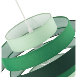 Happy Homewares Five Tier Pendant Lighting Shade With Various Green Cotton Rings - thumbnail 5
