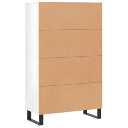 Berkfield Highboard High Gloss White 69.5X31X115 Cm Engineered Wood - thumbnail 8