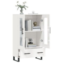 Berkfield Highboard High Gloss White 69.5X31X115 Cm Engineered Wood - thumbnail 4