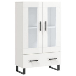 Berkfield Highboard High Gloss White 69.5X31X115 Cm Engineered Wood - thumbnail 2