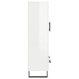 Berkfield Highboard High Gloss White 69.5X31X115 Cm Engineered Wood - thumbnail 7