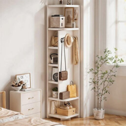 Tall Wide Wooden 7 Cube Bookcase Shelving Display Storage Unit Cabinet Shelves - thumbnail 1