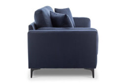 Velvet Navy Blue 3 Seater Sofa - thumbnail 6