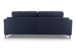 Velvet Navy Blue 3 Seater Sofa - thumbnail 7