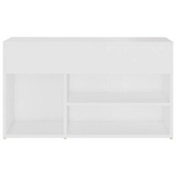 Berkfield Stylish Shoe Bench White 80X30X45 Cm Engineered Wood - thumbnail 5