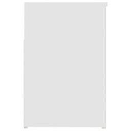 Berkfield Stylish Shoe Bench White 80X30X45 Cm Engineered Wood - thumbnail 6