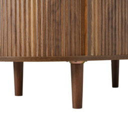 Abrihome Oval Adjustable Coffee Table With Storage, Vintage Style Living Room Table With Solid Wood Legs - thumbnail 4