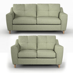 Furnishings For Less UK Baxter Sage Tufted Fabric Sofa Suite 3 Seater And 2 Seater Sofa - thumbnail 1