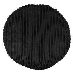 istyle mode Black  Jumbo Cord Footstool Oval Pouffe, Corduroy Ottoman Bean Bags 40Cm X 35Cm - thumbnail 2