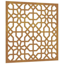 Walplus Garden Wall Decoration 55X55 Cm Corten Steel Moorish Design - thumbnail 2